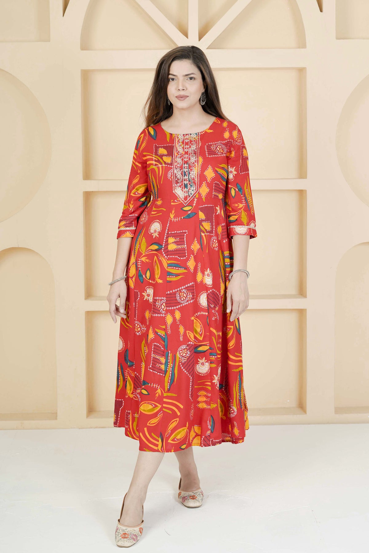 BARBEEE Flared/A-line Gown (Multicolor) - Karishma