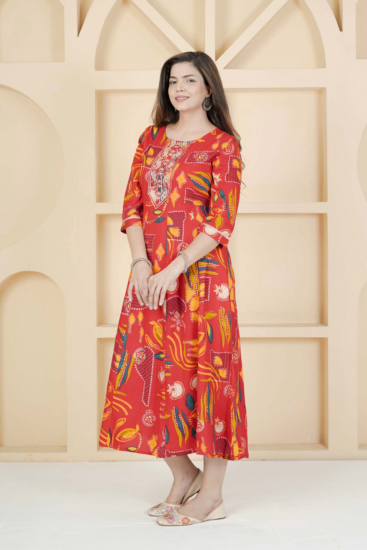 BARBEEE Flared/A-line Gown (Multicolor) - Karishma