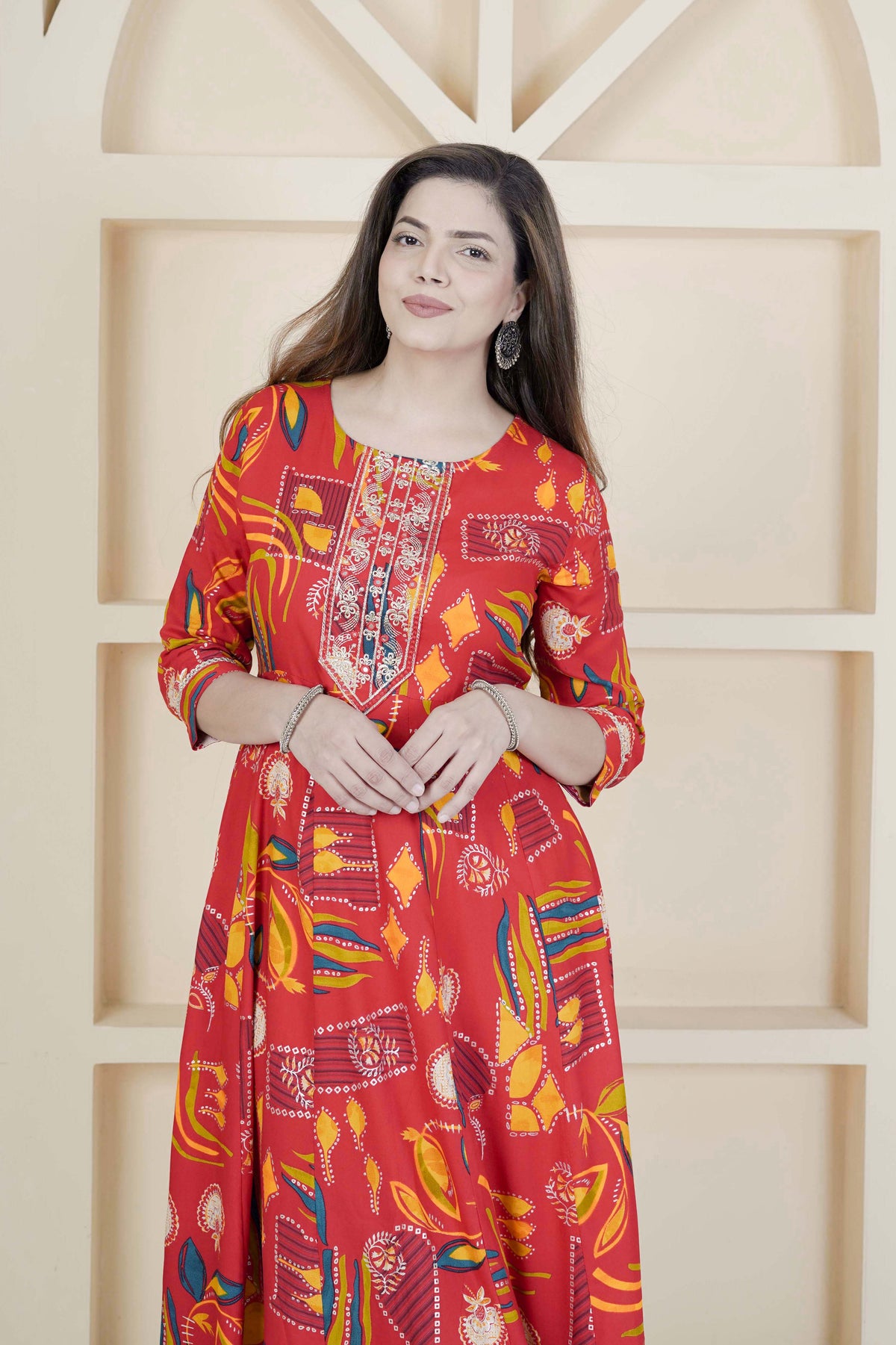 BARBEEE Flared/A-line Gown (Multicolor) - Karishma